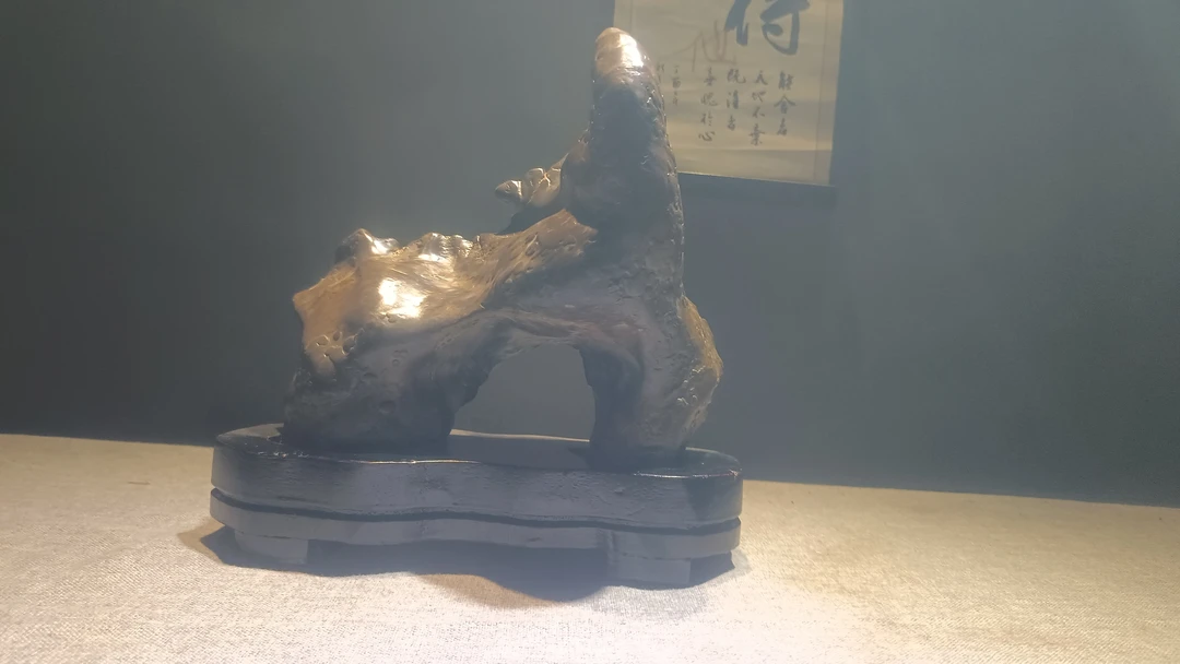 灵璧石 黄彩石 室内摆设
