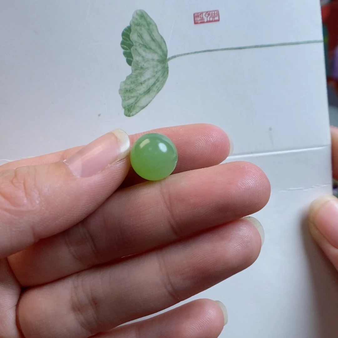 和田玉手链未镶嵌翠青