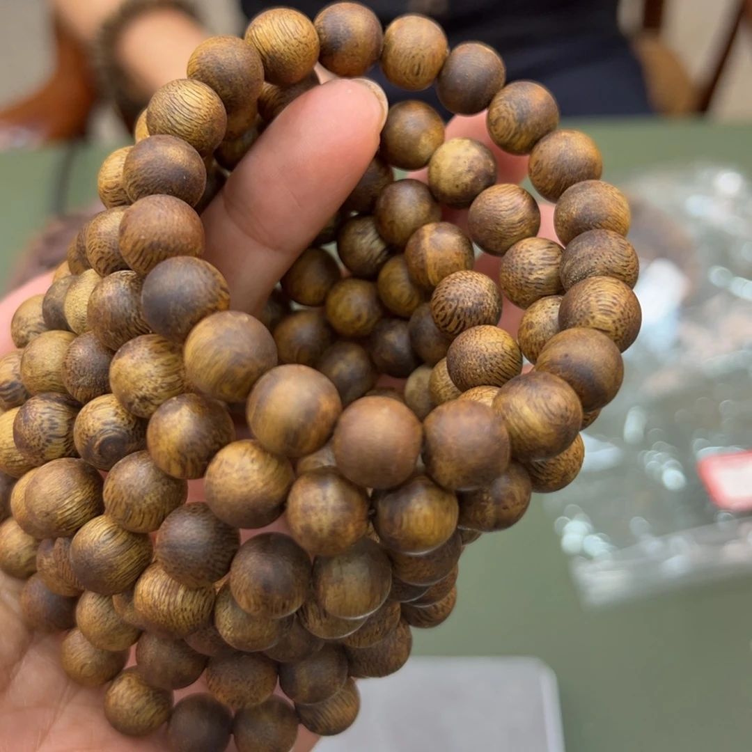 沉香手串海南老白棋卡1.0/7g单圈多样性发一