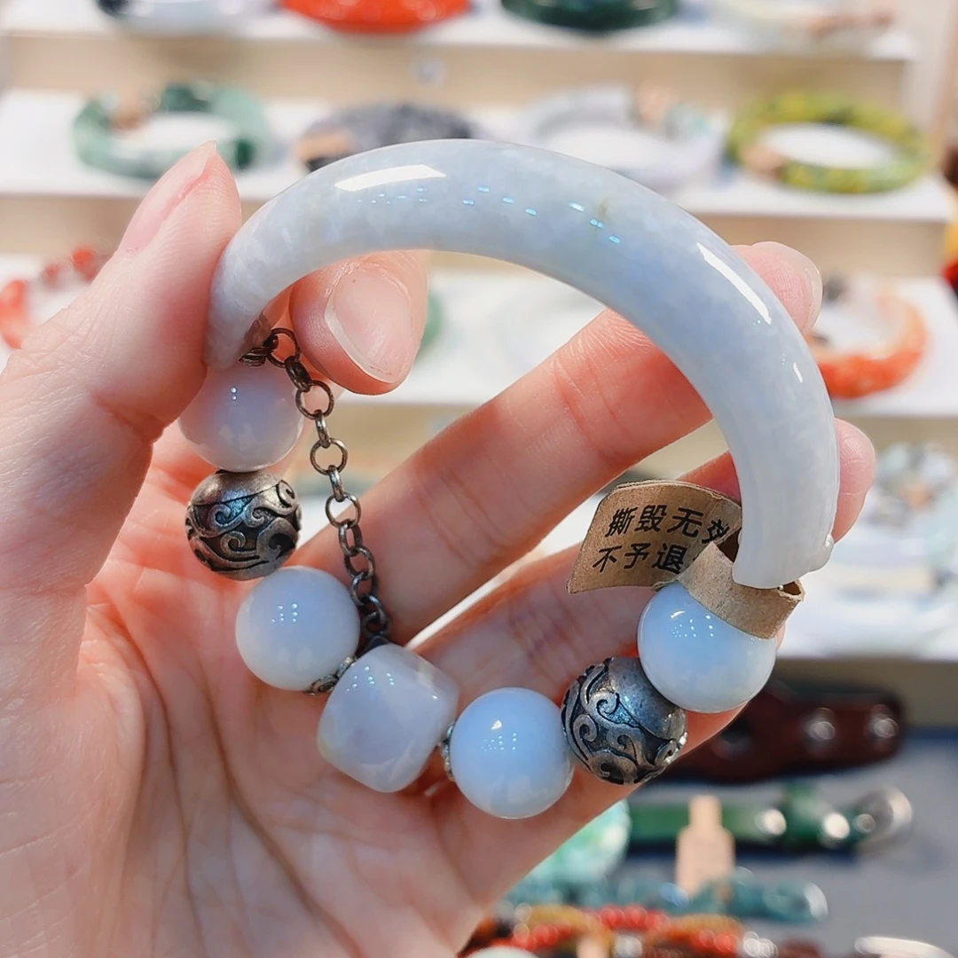 翡翠未镶嵌手链手串