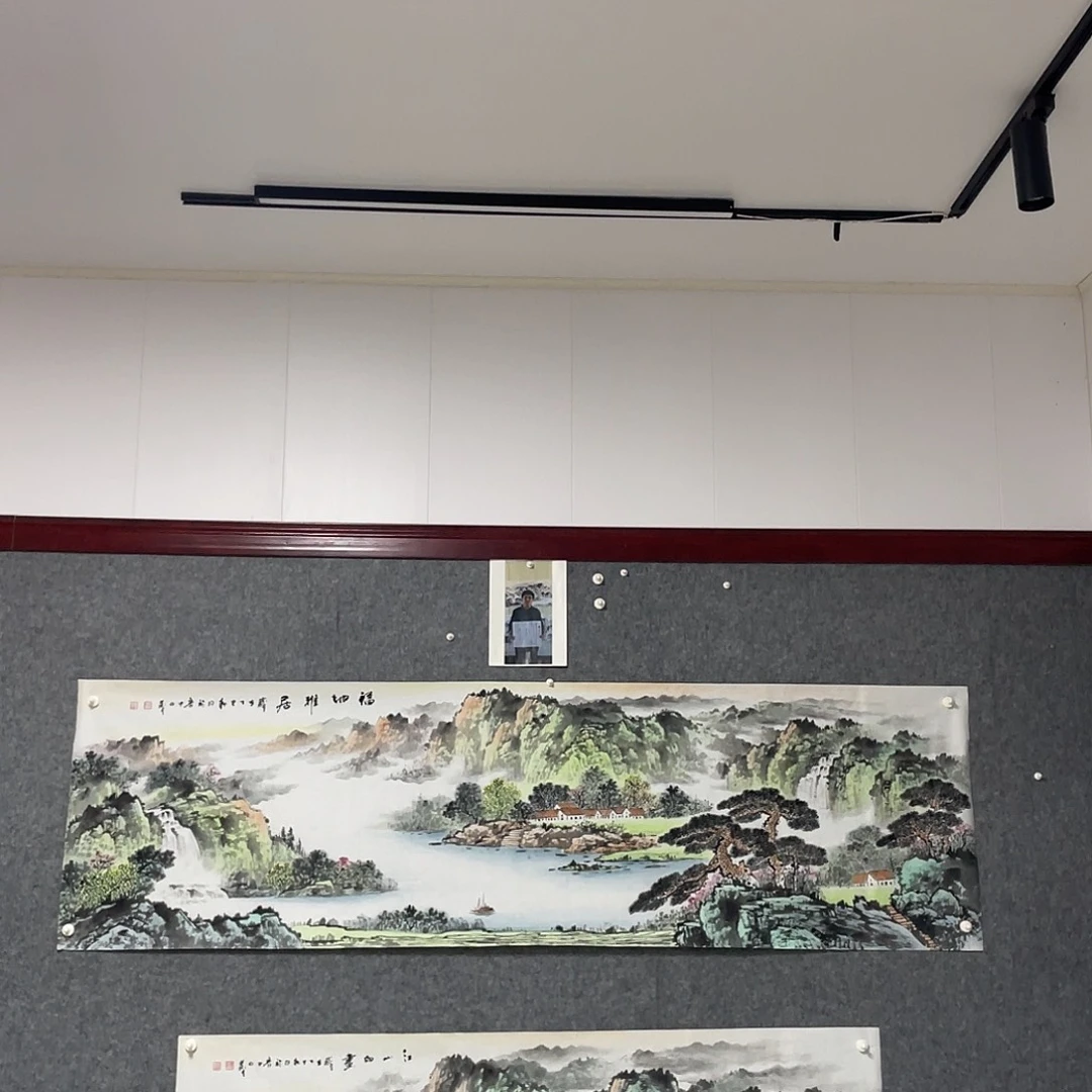 即***院国画八尺对开画芯 捡漏