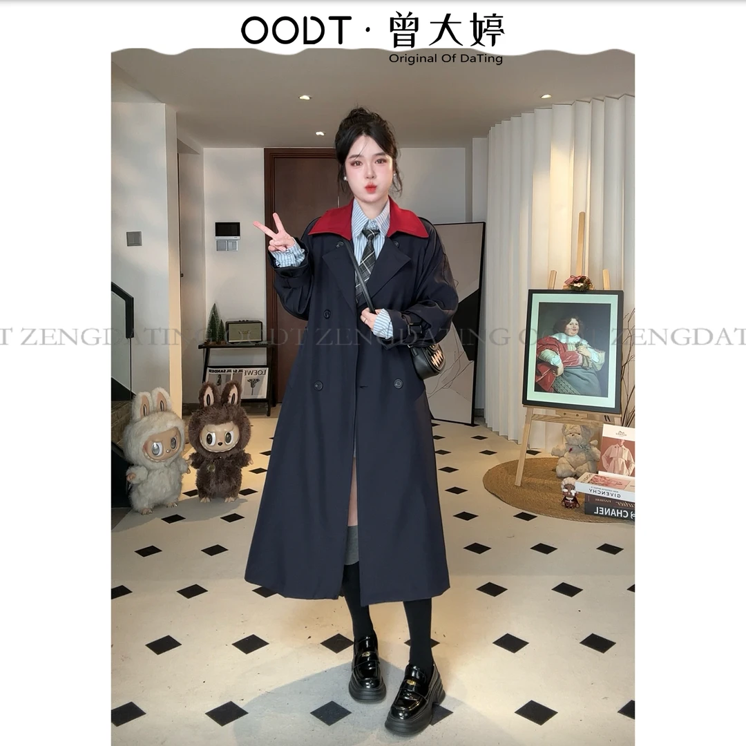 [大婷定制]英伦慵懒风女士宽松型时尚风衣