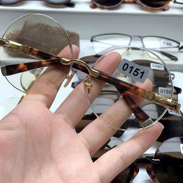 分体式天然水晶石头眼镜