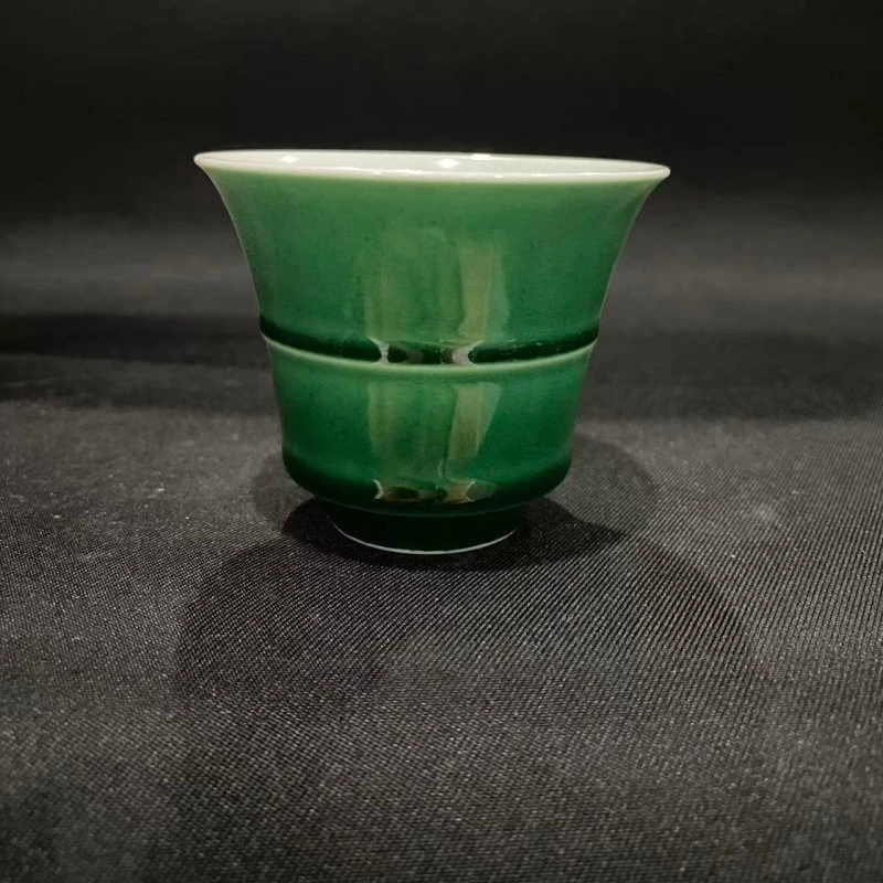 竹节马蹄杯-瓷唐里-帝王翡翠绿-CTL060