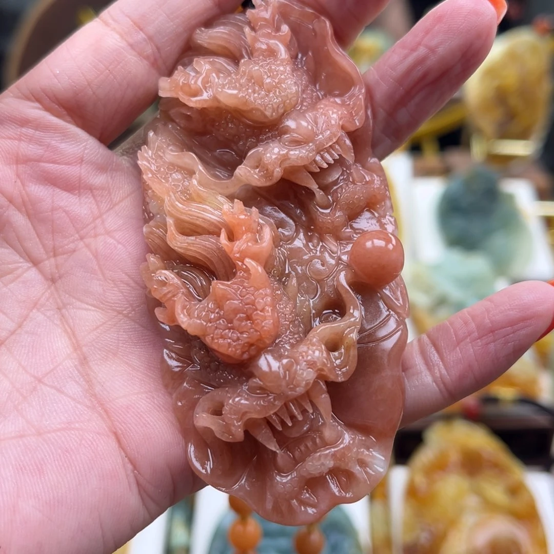 加***林未镶嵌岫玉挂件挂件