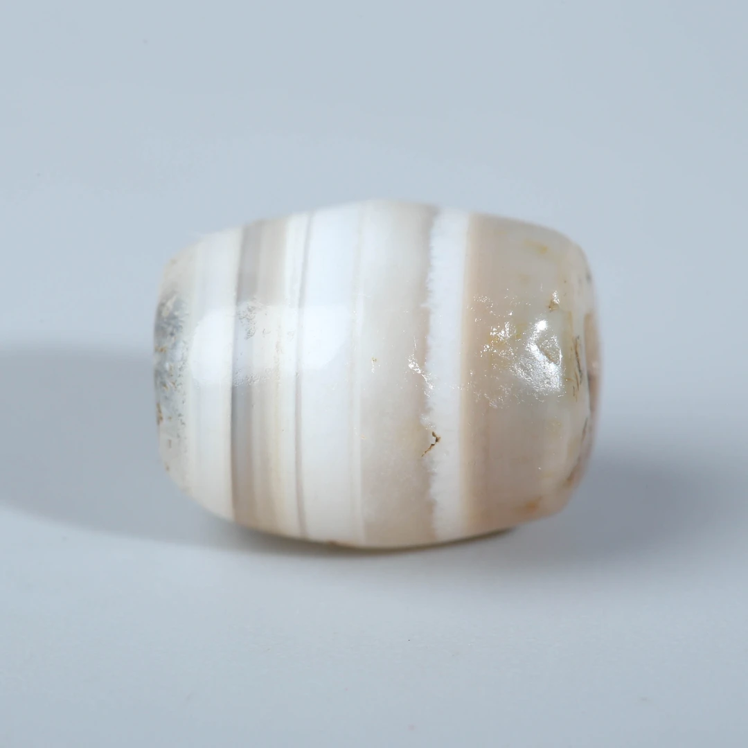 XY64-14 阿契美尼德文明缠丝玛瑙管珠 8.8*10.4mm