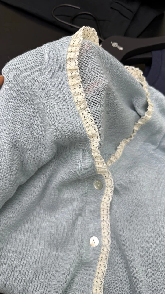 花边针织灰色蓝色