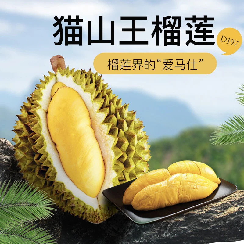 【小老虎专属】AA果马来西亚进口液氮猫山王冷冻榴莲D197