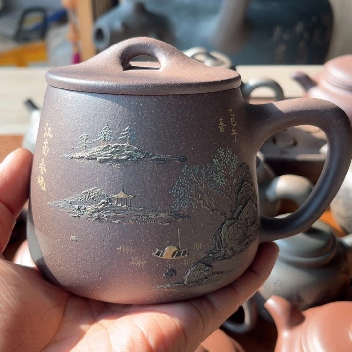 茶壶紫砂紫泥450毫升