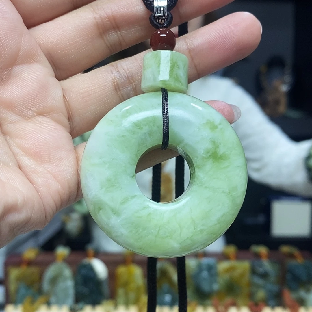 未镶嵌岫玉挂件吊坠手把