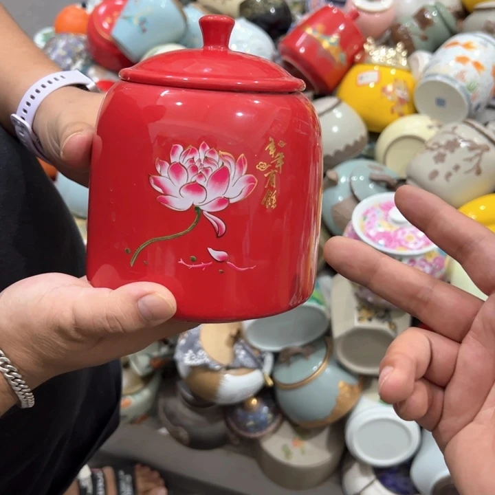 瑕疵福利品陶瓷茶叶罐介意勿拍