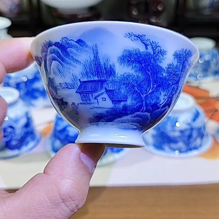 景德镇手工手绘画1380度高温釉下彩