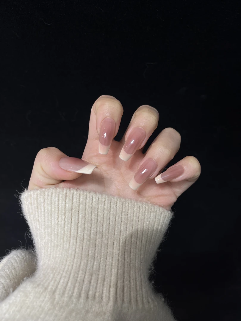 【十二指纯欲法式】显白温柔纯欲美甲春夏日常穿戴甲