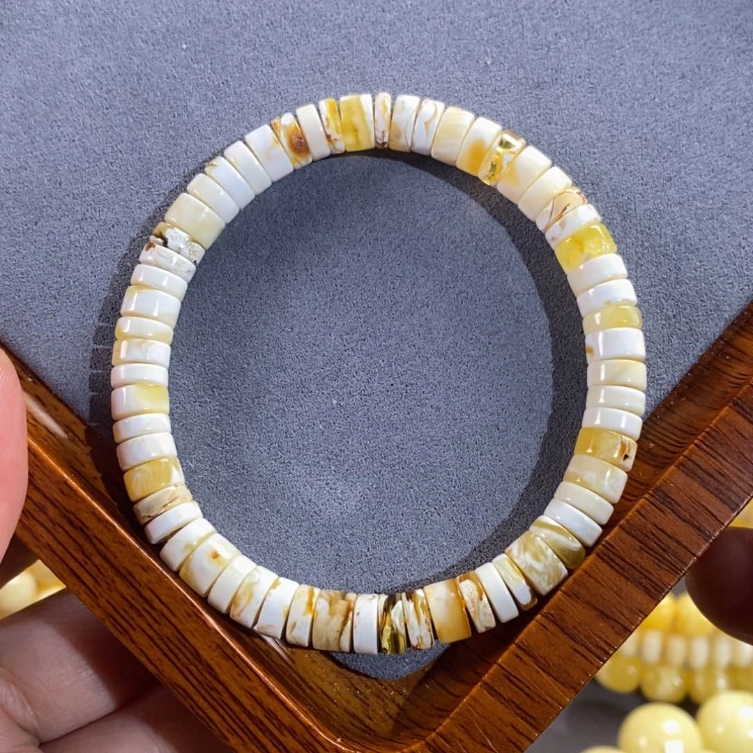 琥珀裸石未镶嵌7mm沁色药片