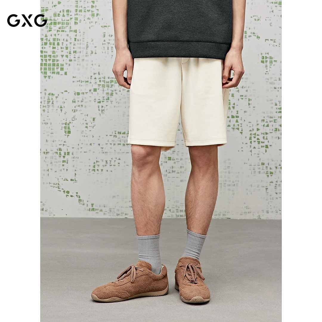 []GXG 简约直筒休闲短裤男五分裤25夏新品#G25X222046