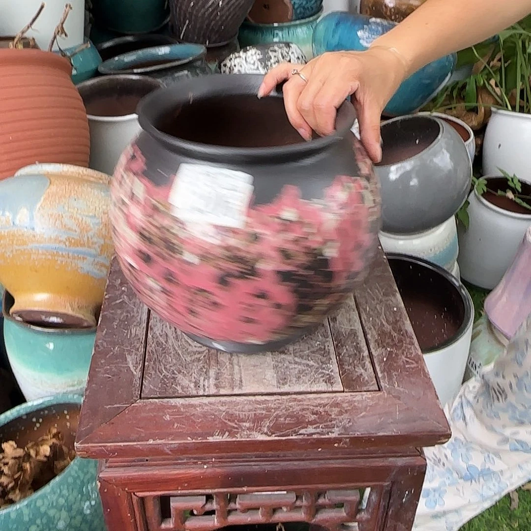 紫砂花盆王嫂花盆0708-1206高23口17