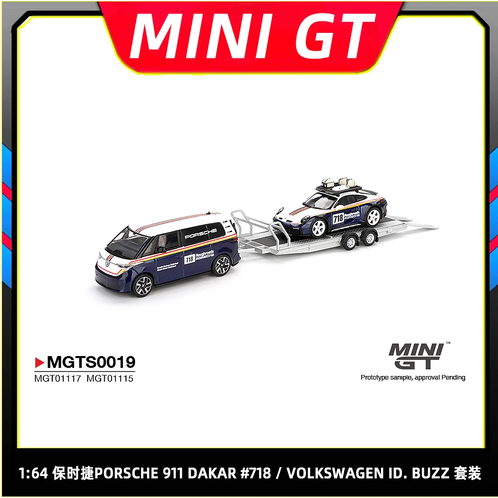 现货 MINIGT 1:64 保时捷911 Dakar #718大众ID. Buzz 双车套0019