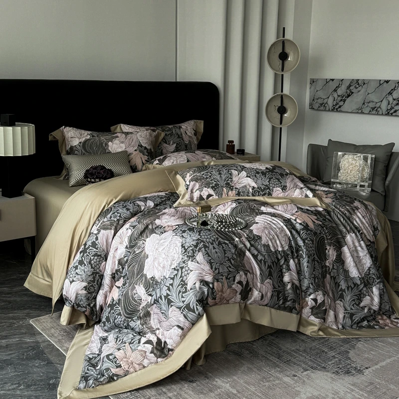 【馥郁】美式轻奢磨毛印花四件套