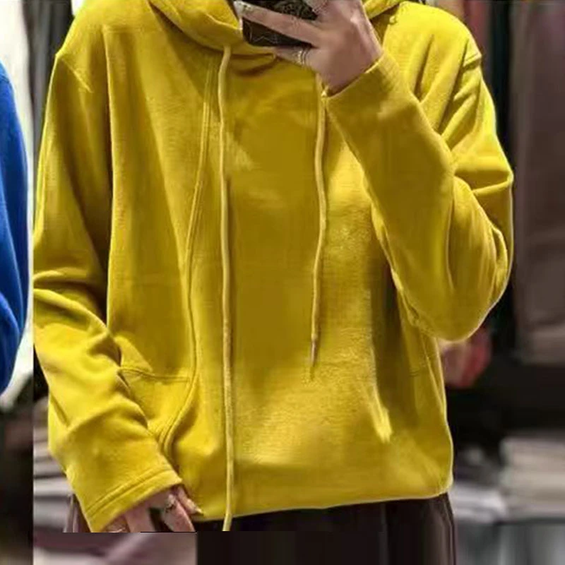 时尚新款宽松休闲连帽卫衣女百搭显瘦洋气打底衫