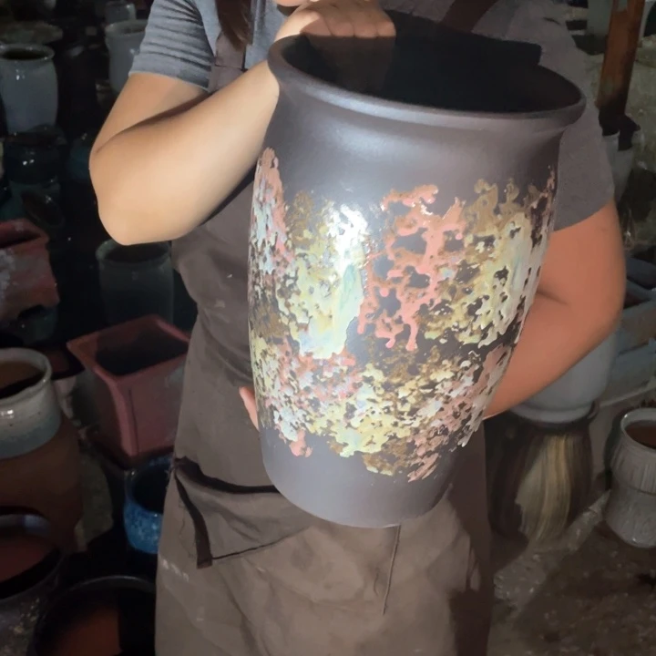 紫砂花盆口20高33正品正品