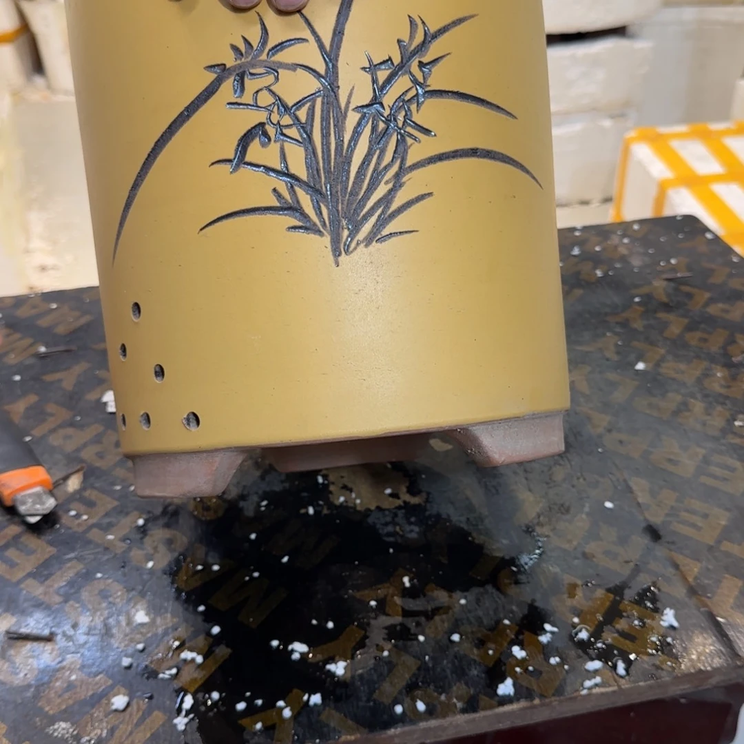 紫砂花盆口径17.22口径