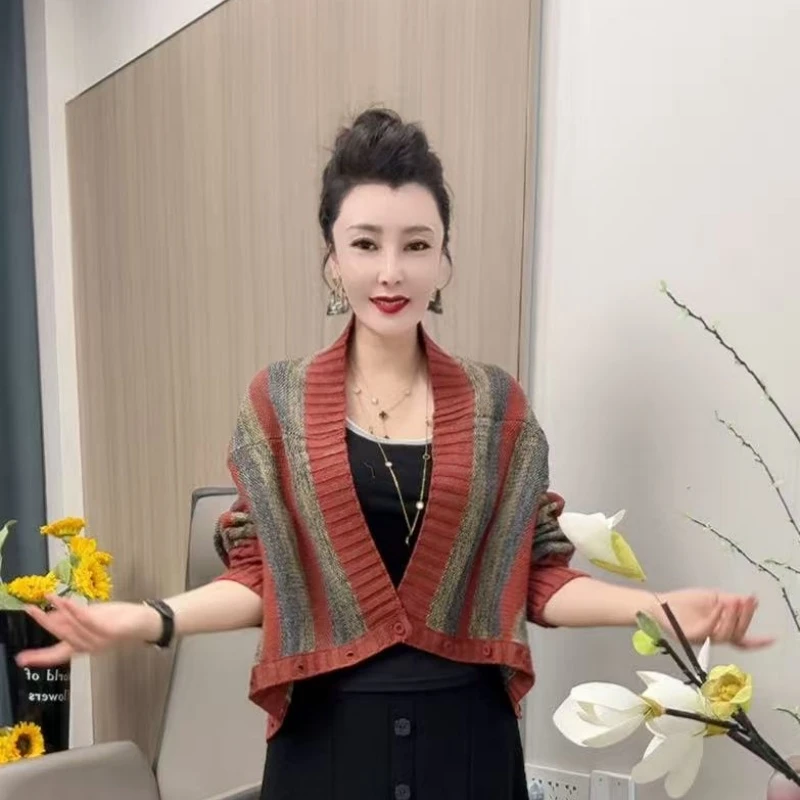 1188毛针织衫针织厚款上衣宽松型长袖常规时尚外搭百搭气质洋气