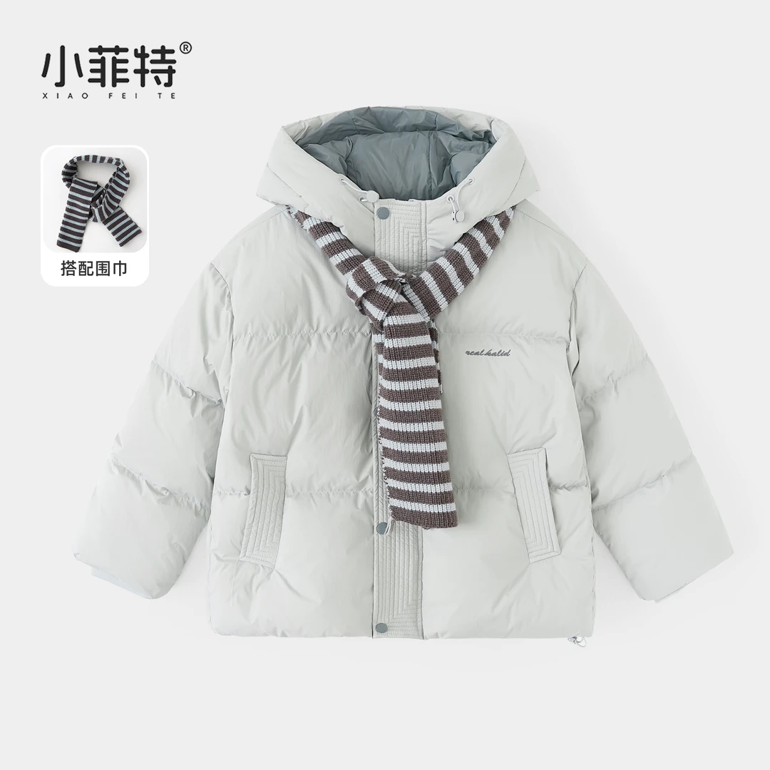 小菲特女童冬加厚连帽外套中大童保暖上衣儿童休闲棉服YNYD57638