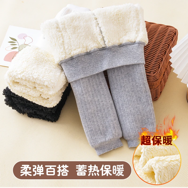 加绒女童打底裤秋冬儿童裤袜加厚九分裤宝宝裤袜a类保暖热卖特厚