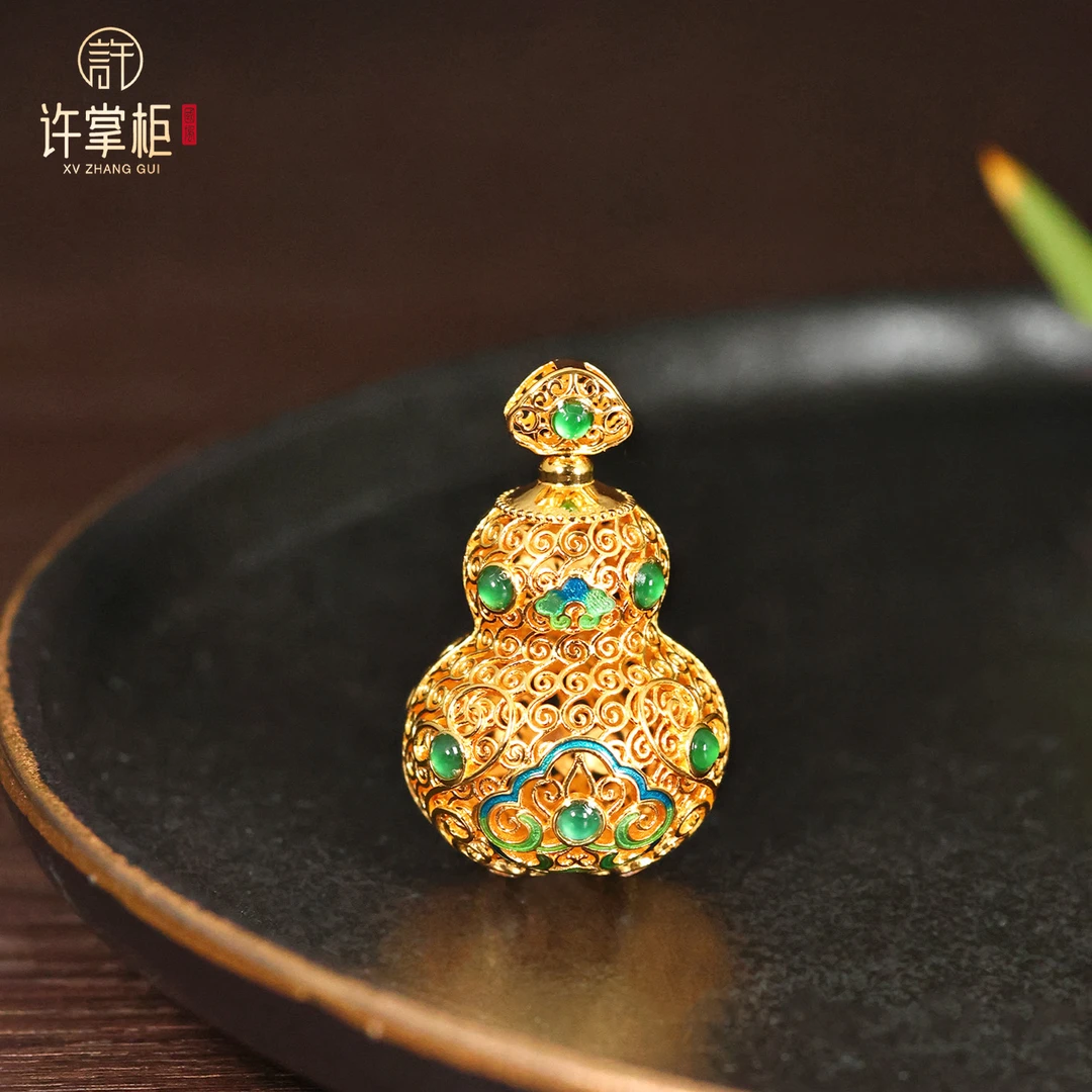 许掌柜｜S925银翡翠吊坠天然翡翠A货蛋面葫芦配饰精美百搭气质个性