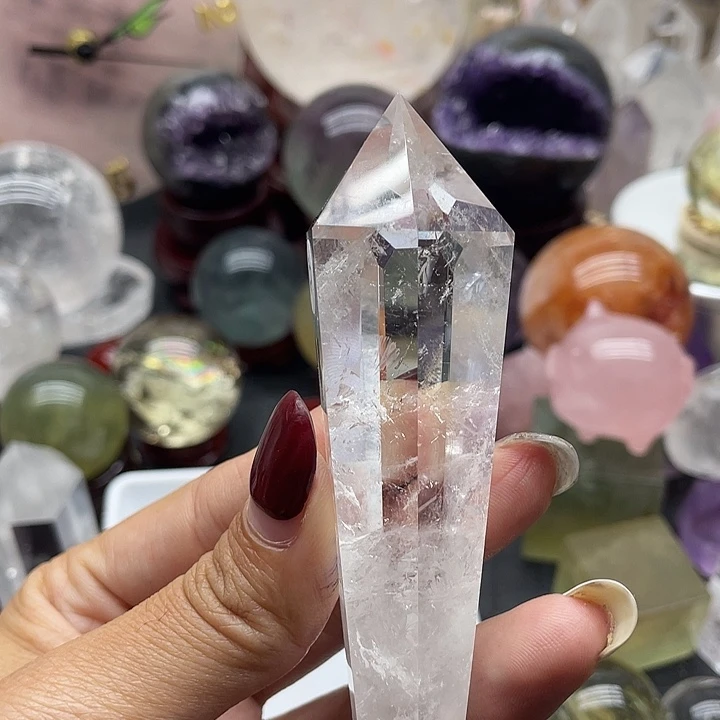 酒***酒未镶嵌水晶珠宝半成品54白水晶权杖