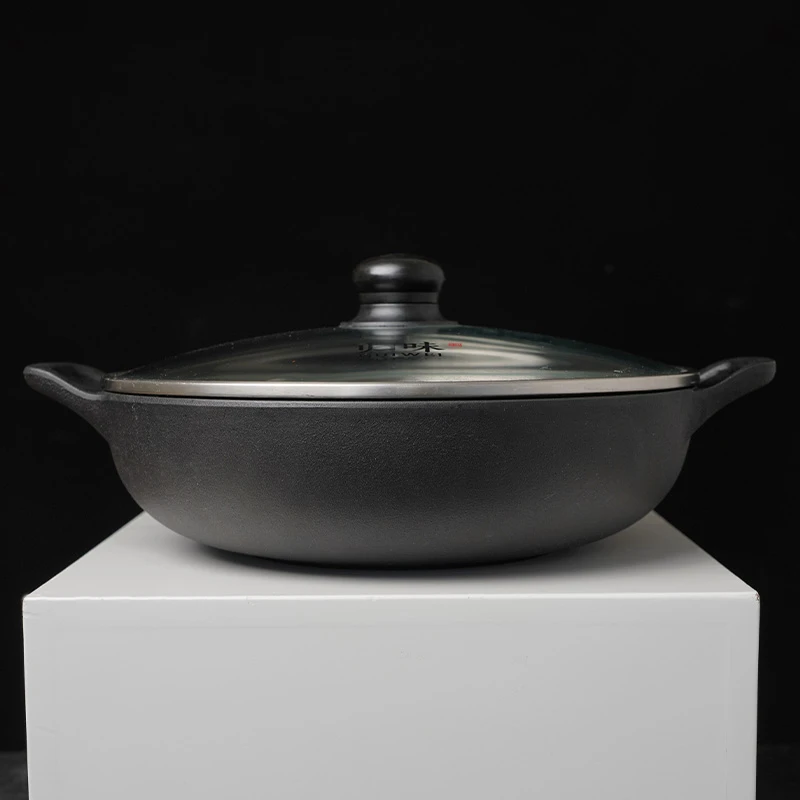 【妈咪锅】归味28cm铸铁锅加厚炒锅焖锅电磁炉燃气灶通用平底锅