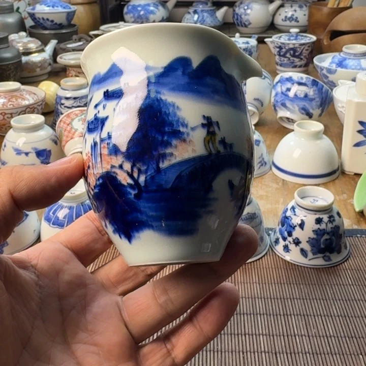 青花瓷器杯子茶具