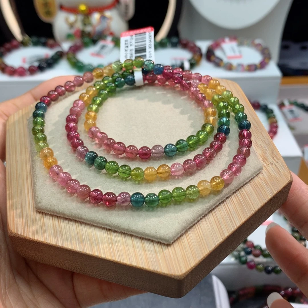 手链未镶嵌碧玺     4.8mm。