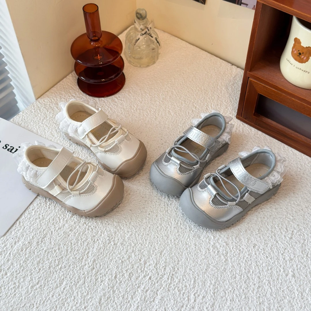 芭蕾风儿童【单网】童鞋蕾丝机能玛丽珍镂空透气软底运动鞋