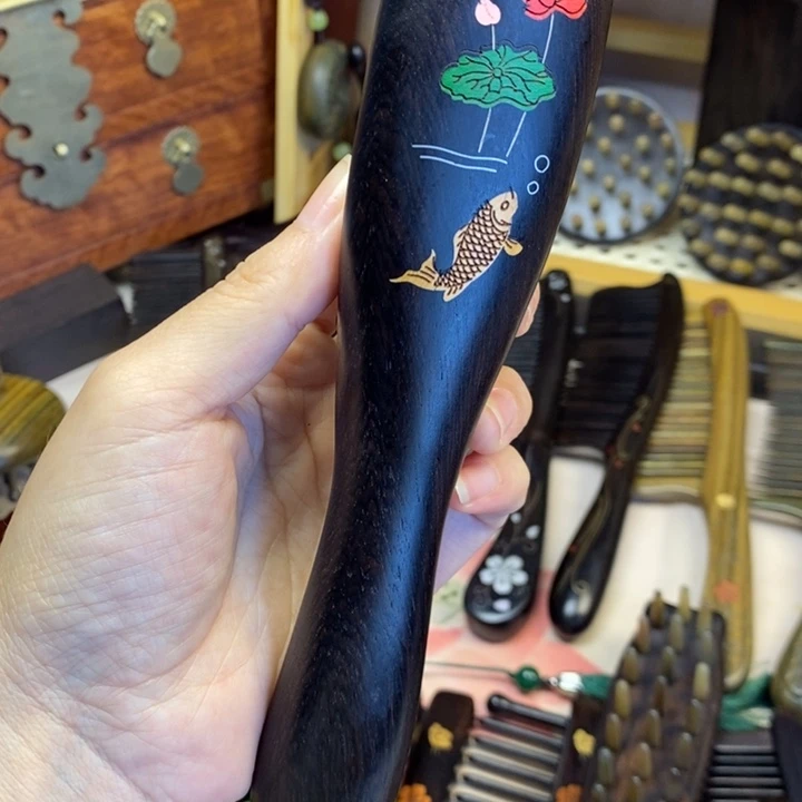 丹***7绿毯木耙子紫光檀微瑕