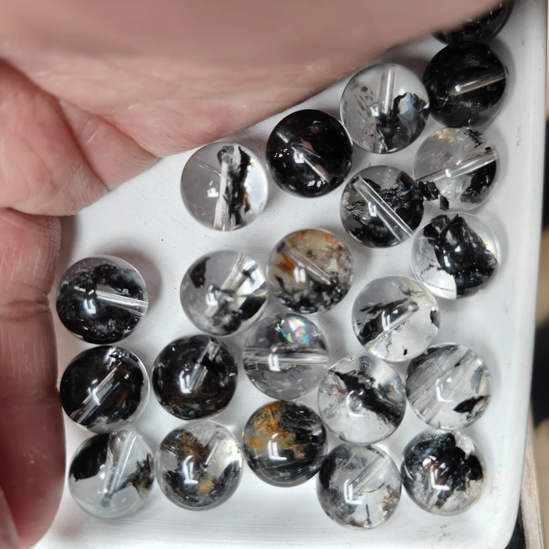 天然水晶闪灵单珠13MM多样性发一颗M98