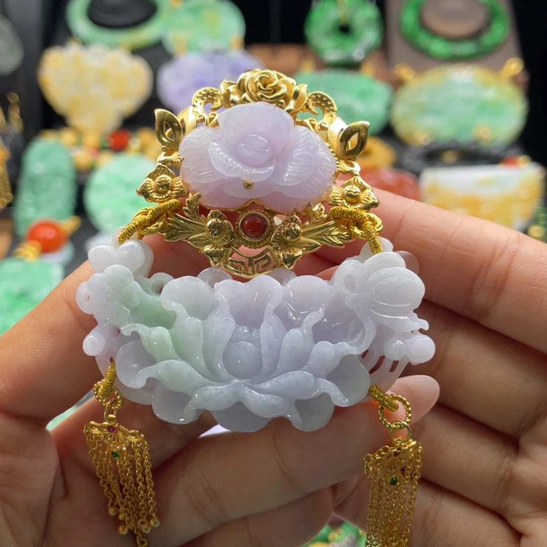 翡翠未镶嵌颈饰代编织