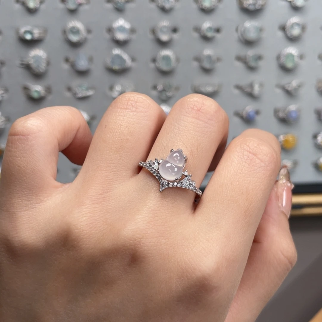 翡翠银S925镶嵌戒指