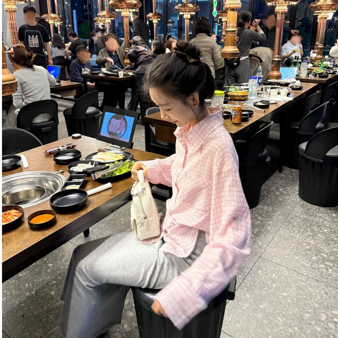 OUDOCKEE 鸥纪儿【100棉】粉格衬衫 宽松版显白 C2502A338T