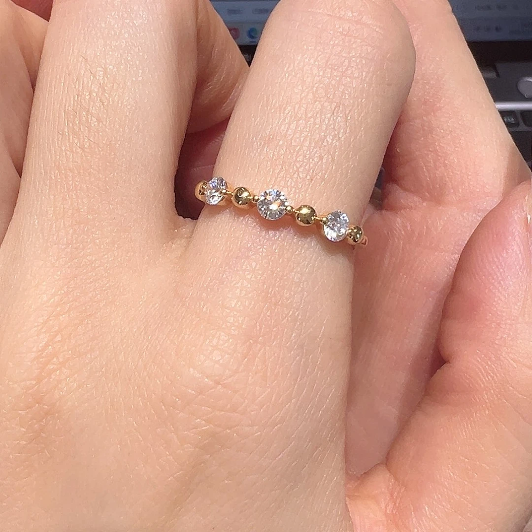 实验室培育钻石18K金镶嵌时****张@@00029027