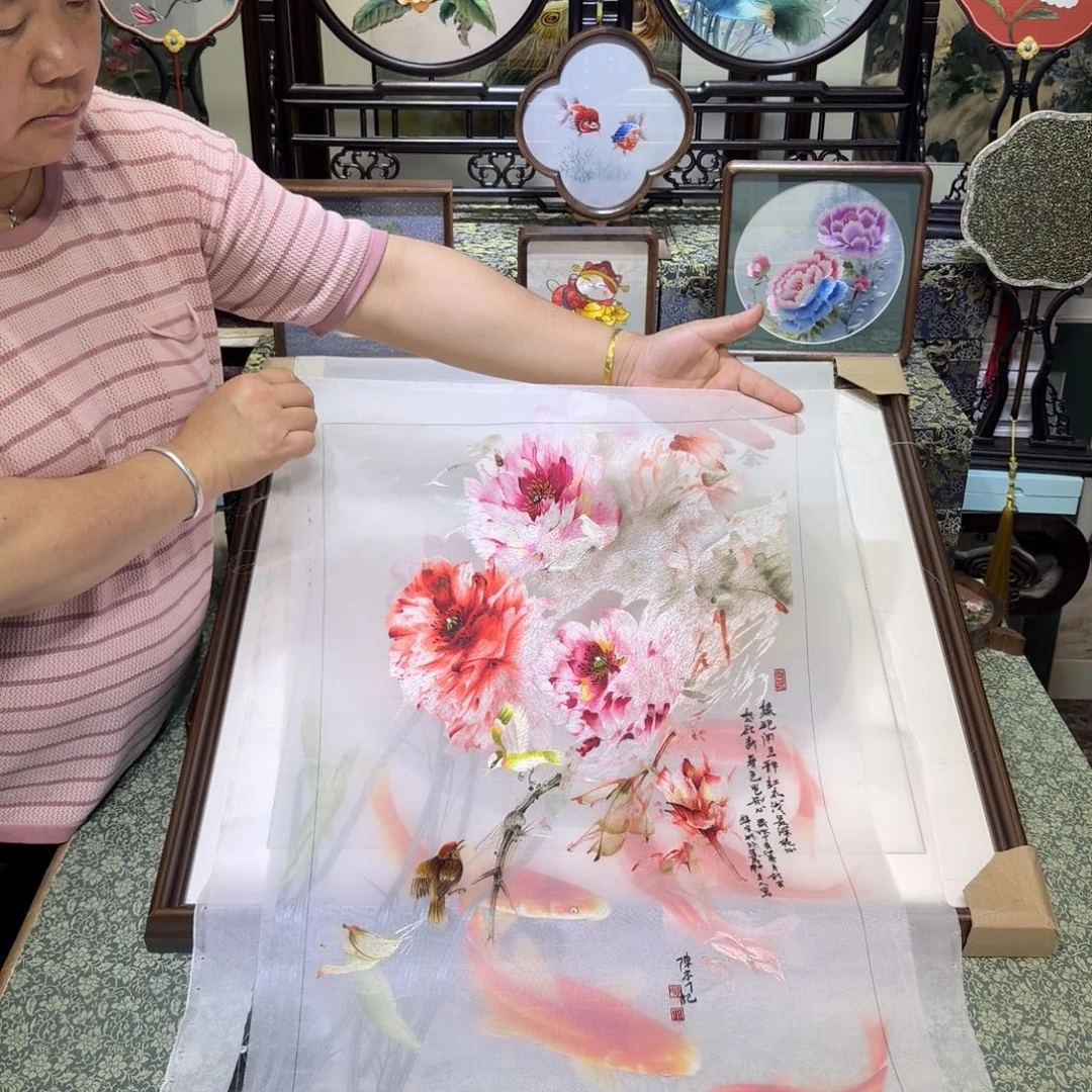 刺绣手工苏绣工艺制作技艺精湛