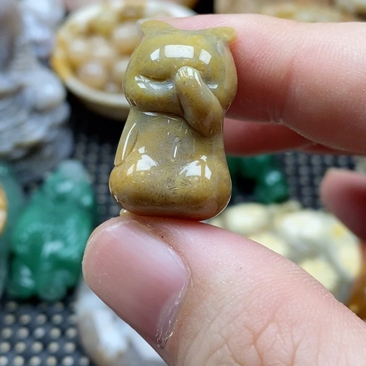 硅化珊瑚（珊瑚玉）颈饰未镶嵌周*