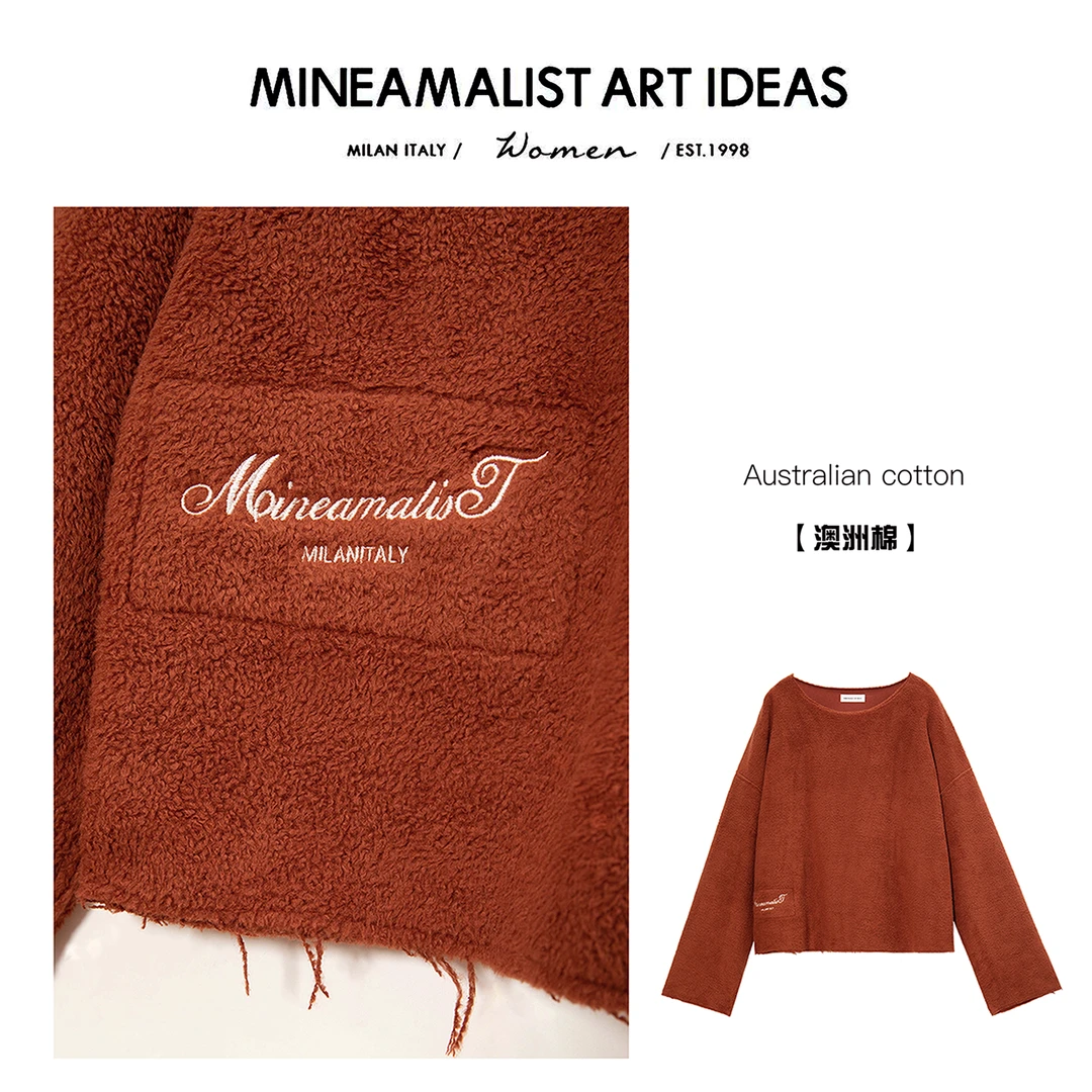 MINEAMALIST ART IDEAS秋冬极简抓绒两面穿圆领套头上衣ZY1283