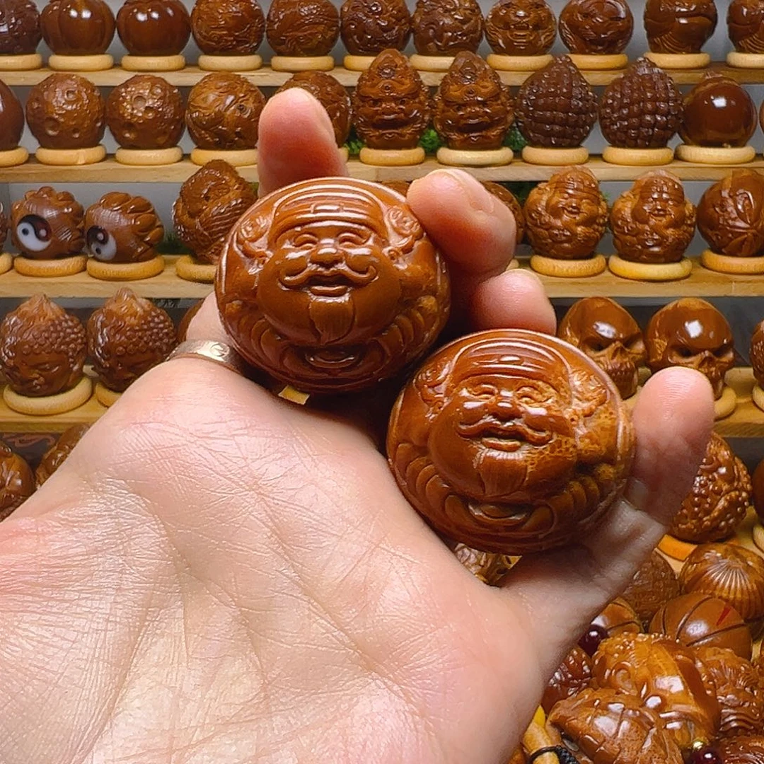 绝***筋橄榄核手串/手链横财迷一对