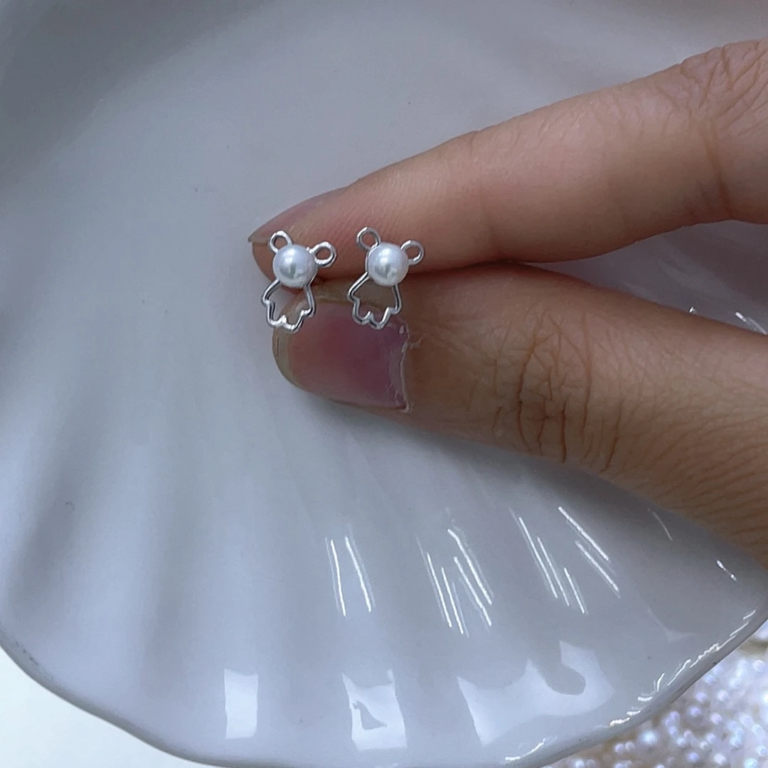 银S925镶嵌淡水珍珠耳饰