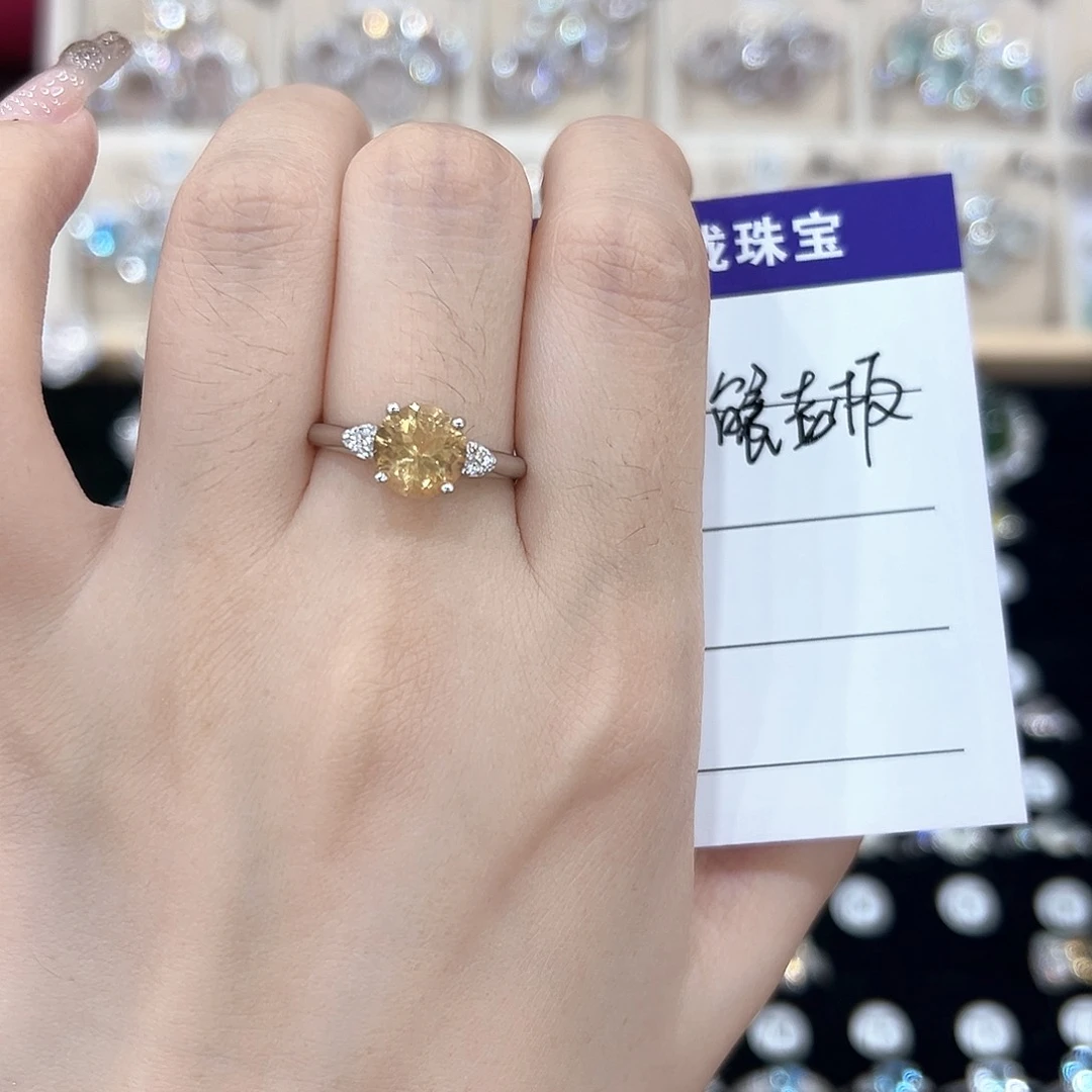 重***肉紫晶戒指银S925镶嵌戒指