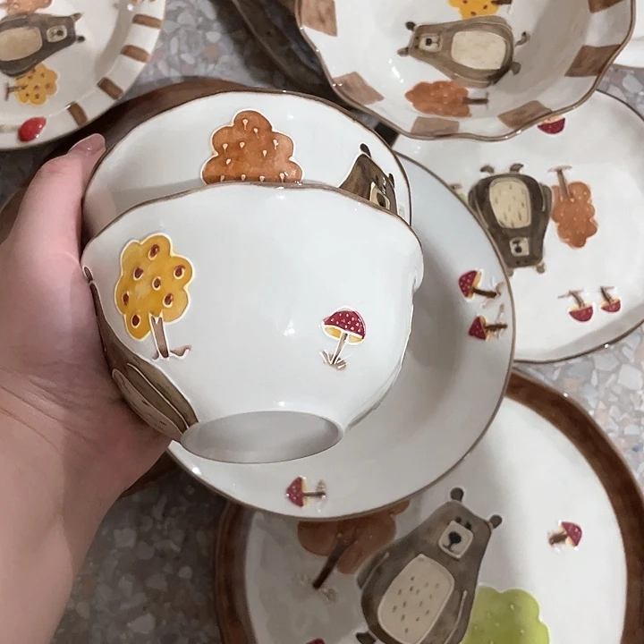 微瑕陶瓷完美主义者勿拍4碗8盘