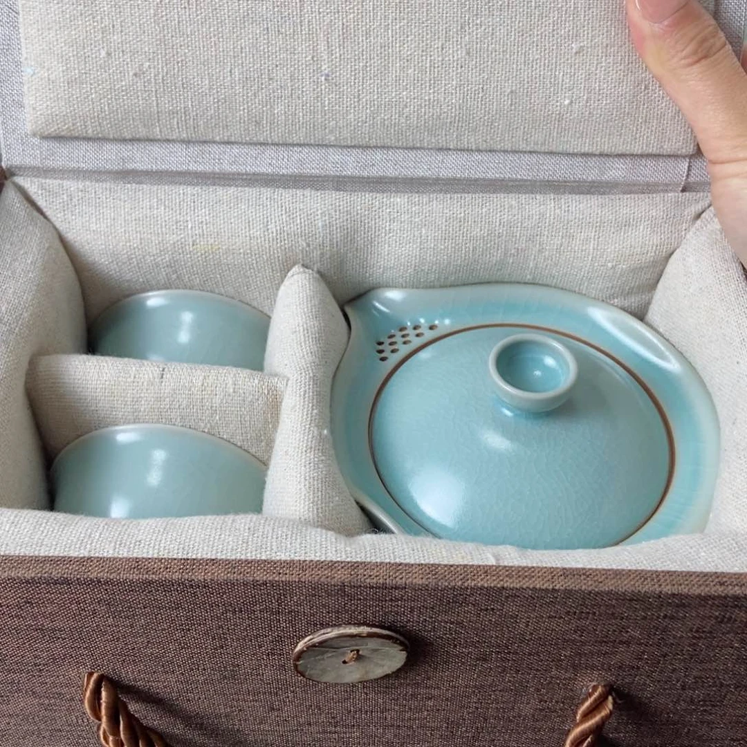 壹**水一级品仿古釉旅行套