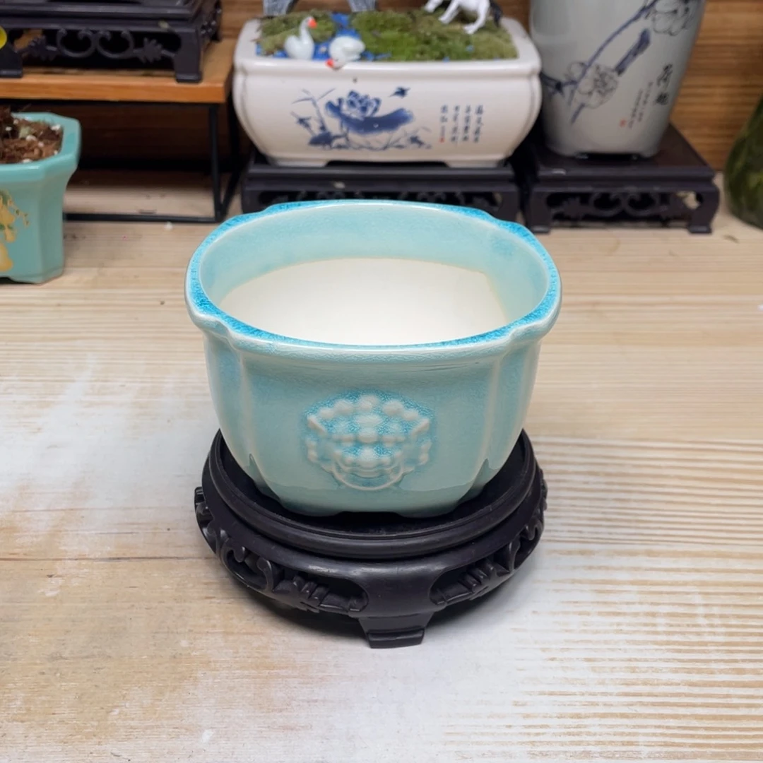 紫砂花盆陶瓷艺术花盆陶瓷