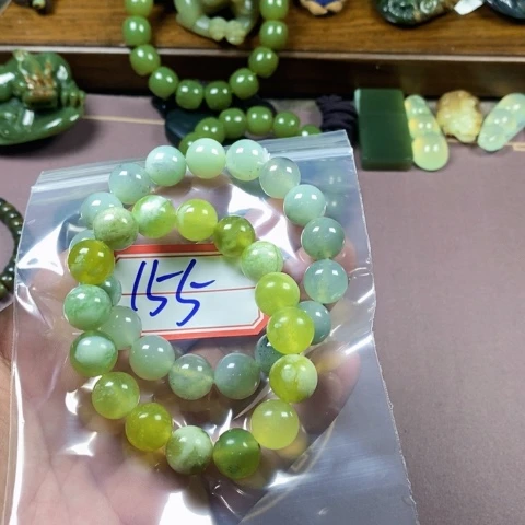 未镶嵌蛇纹石玉手链